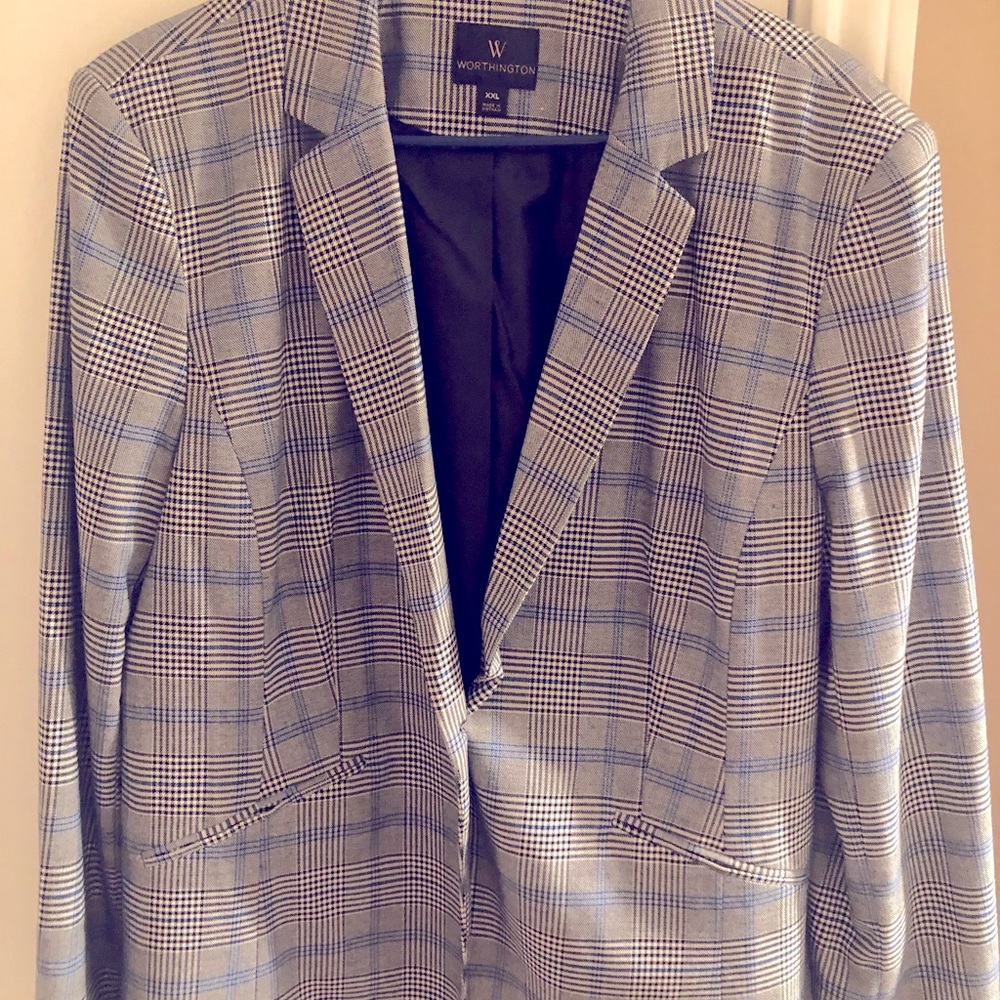 Pin stripped blazer (blue/white/)